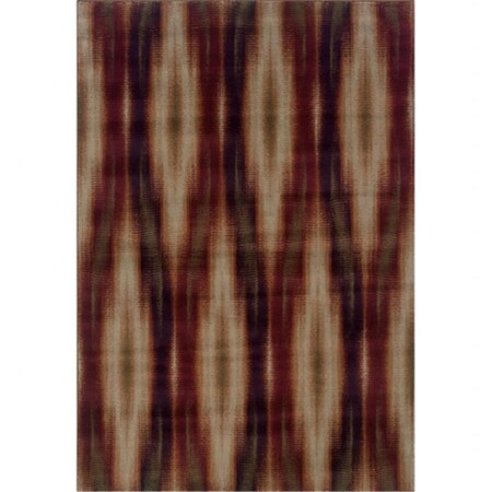 Sphinx By Oriental Weavers Area Rugs, Adrienne 4193B 10X13 Rectangle - Stone/ Red-Polypropylene A4193B300390ST